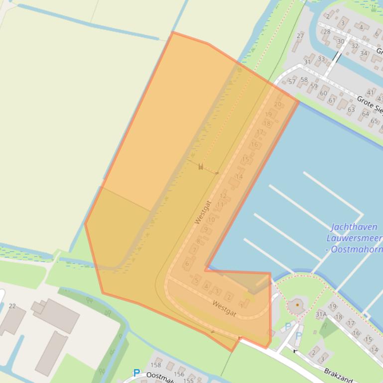 Kaart van postcodegebied 9133CC.