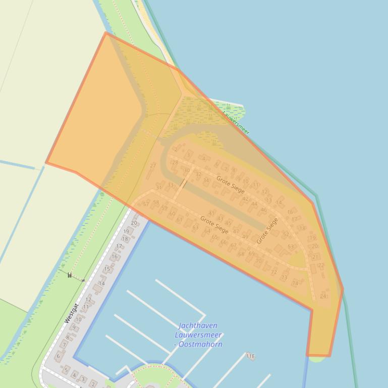 Kaart van postcodegebied 9133CD.