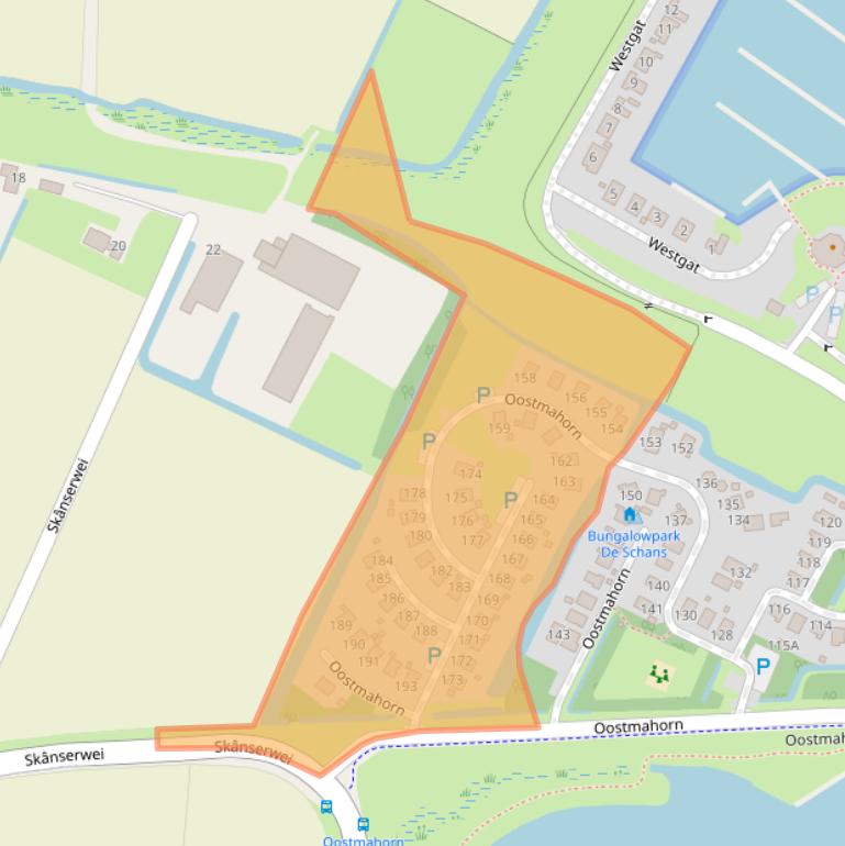 Kaart van postcodegebied 9133DE.