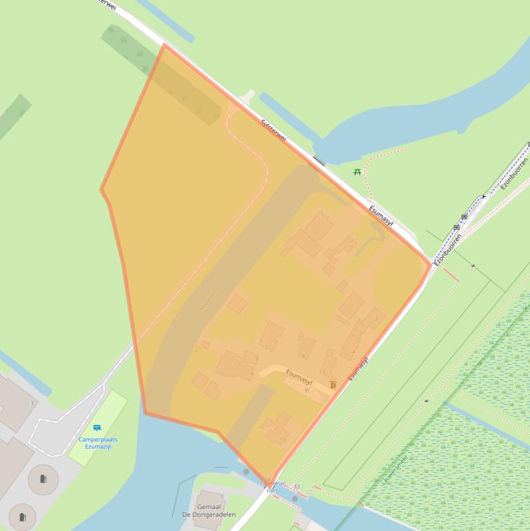 Kaart van postcodegebied 9133DL.