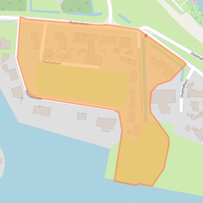 Kaart van postcodegebied 9133DS.