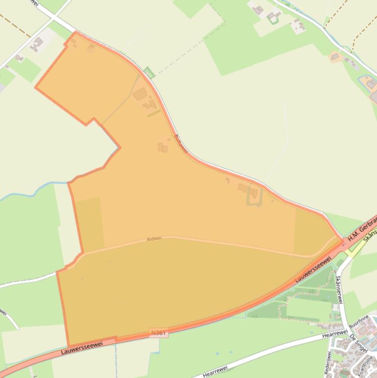 Kaart van postcodegebied 9133DZ.