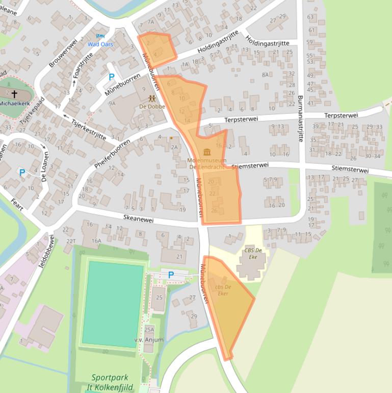 Kaart van postcodegebied 9133MB.