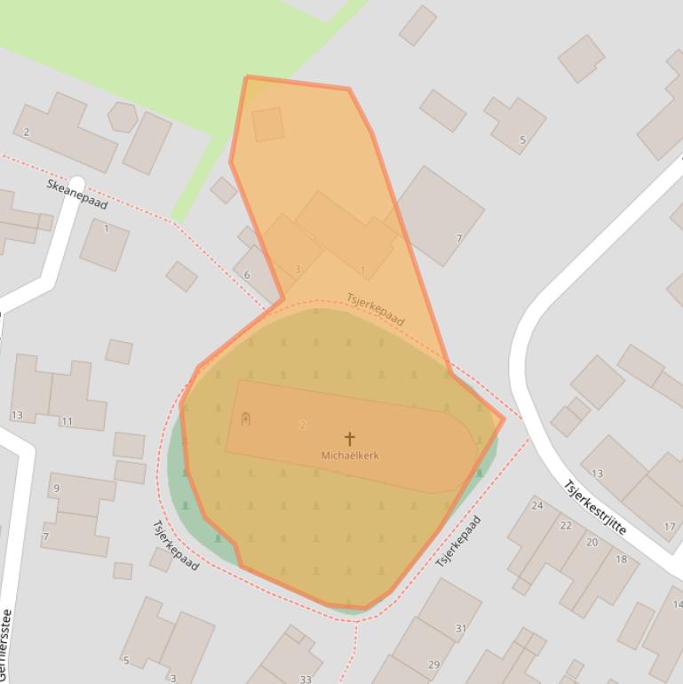 Kaart van postcodegebied 9133MG.