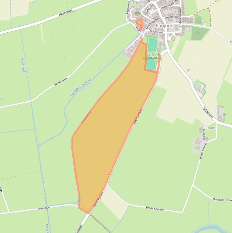 Kaart van postcodegebied 9133MN.