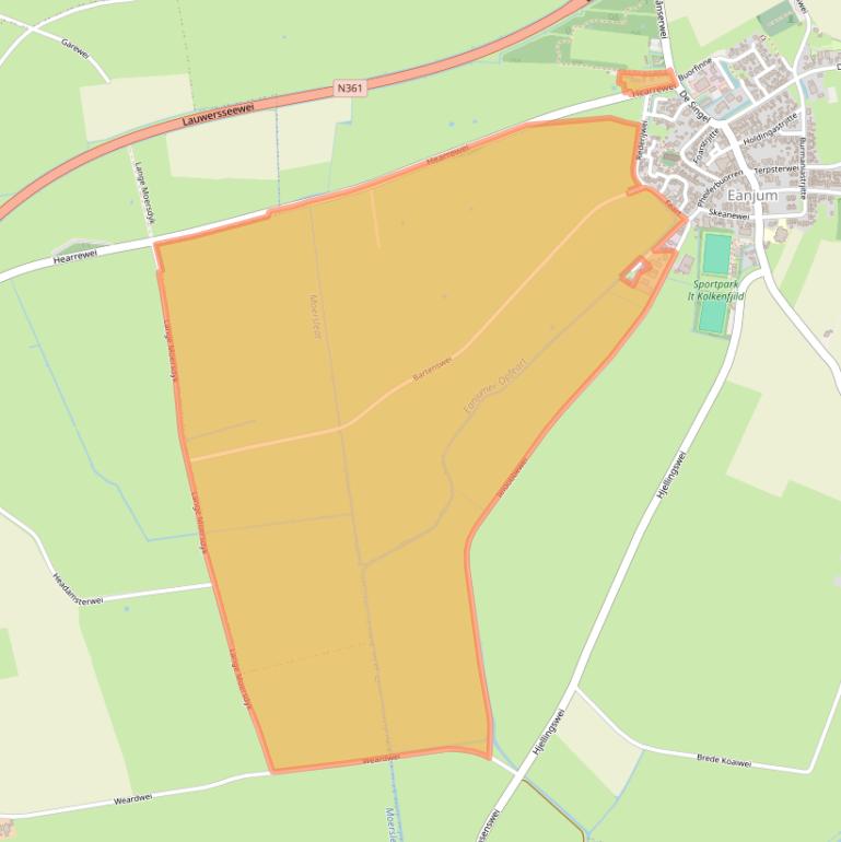 Kaart van postcodegebied 9133MS.