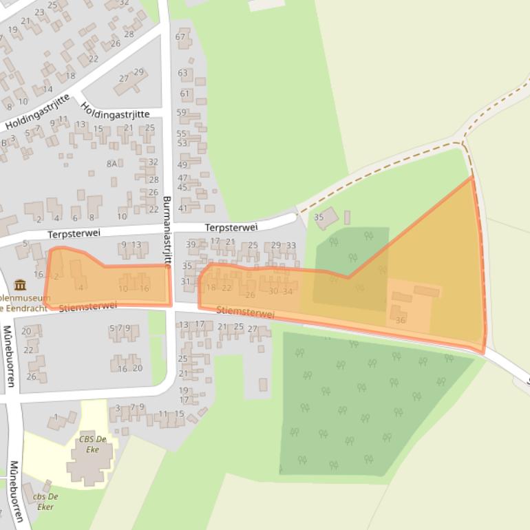 Kaart van postcodegebied 9133NC.
