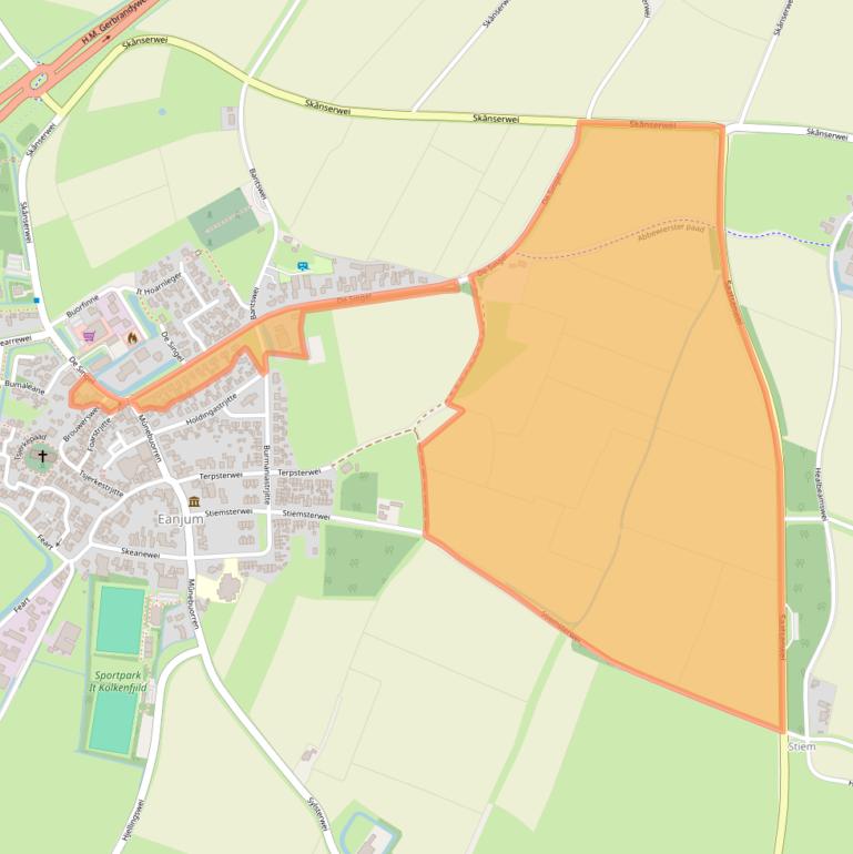 Kaart van postcodegebied 9133NH.