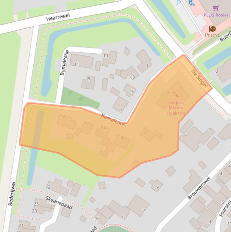 Kaart van postcodegebied 9133NK.