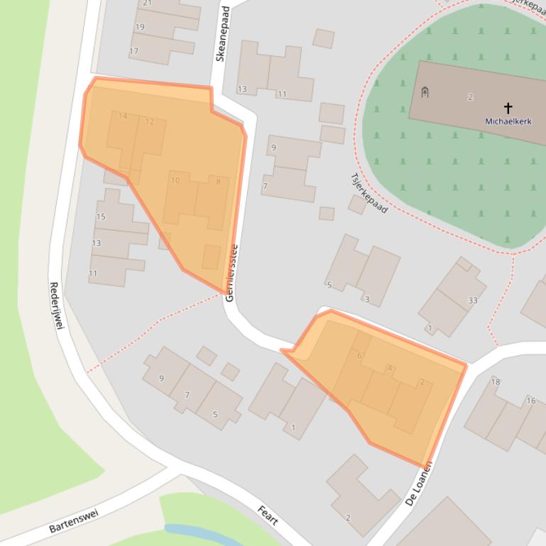 Kaart van postcodegebied 9133NM.