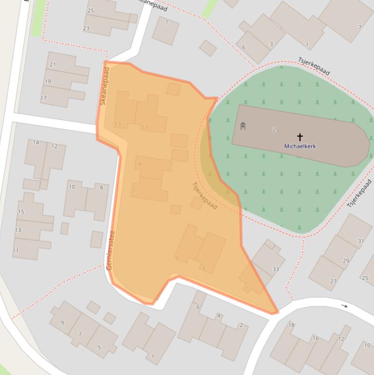 Kaart van postcodegebied 9133NN.