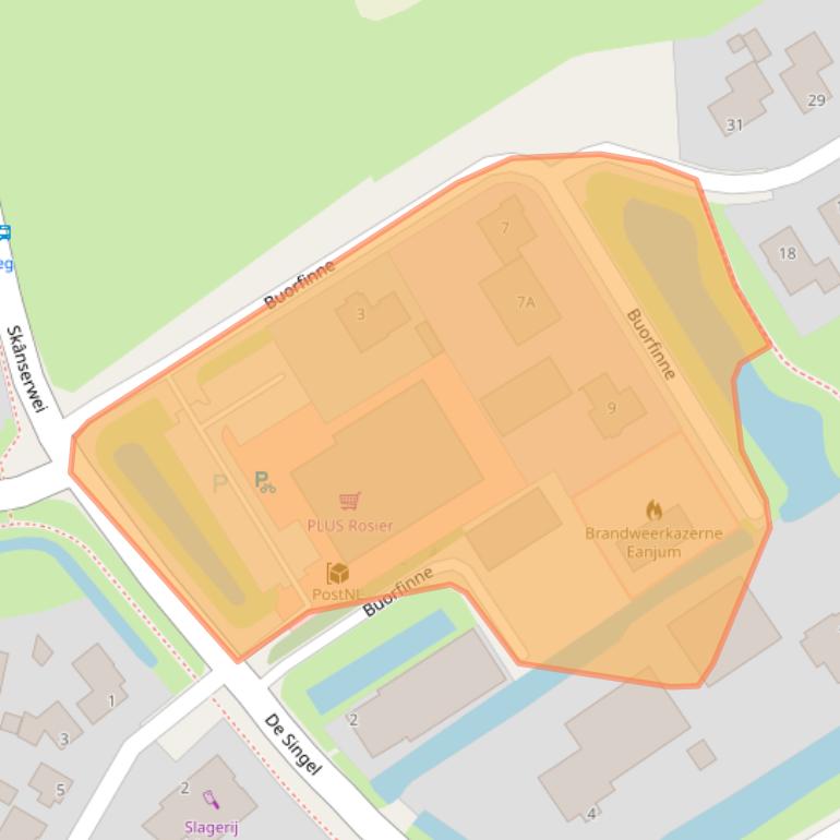 Kaart van postcodegebied 9133NR.