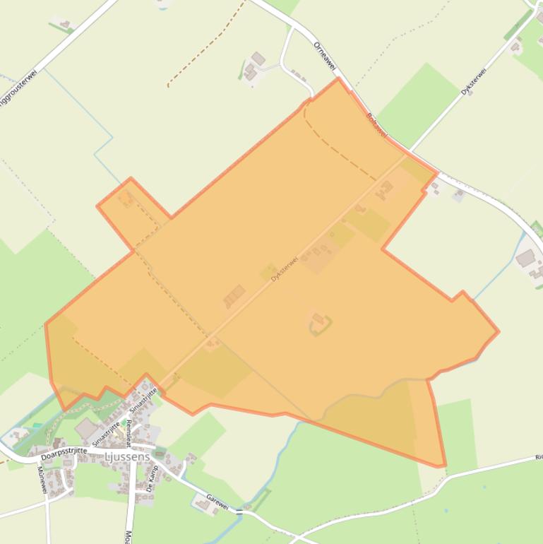 Kaart van postcodegebied 9134DA.