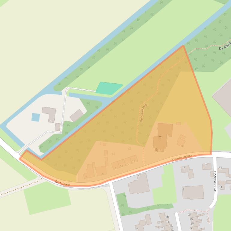 Kaart van postcodegebied 9134NM.