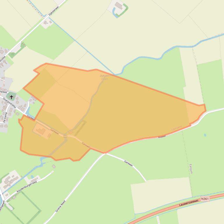 Kaart van postcodegebied 9134NR.