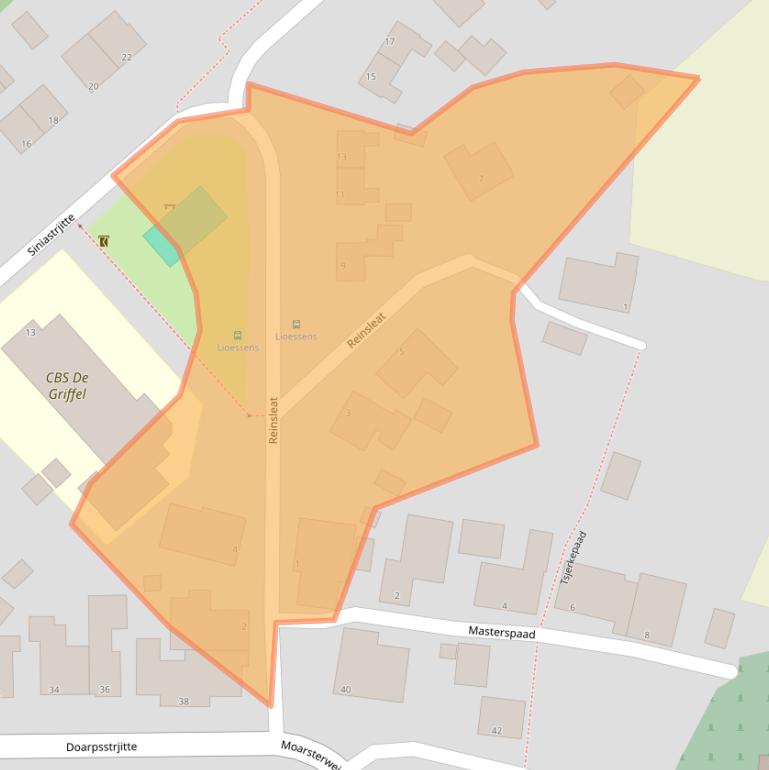 Kaart van postcodegebied 9134NW.