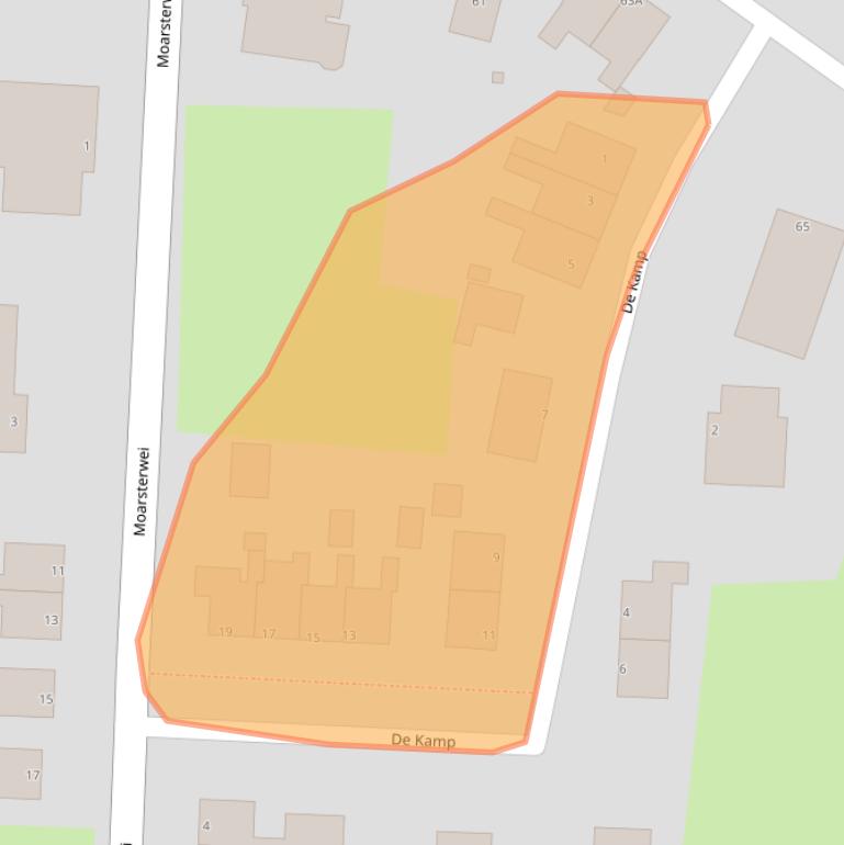 Kaart van postcodegebied 9134PB.