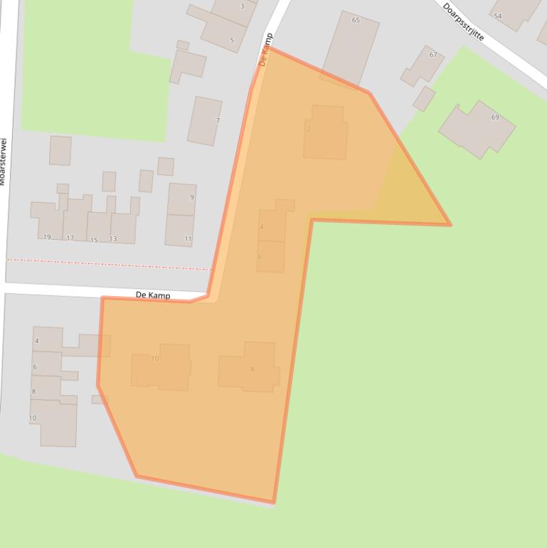 Kaart van postcodegebied 9134PC.