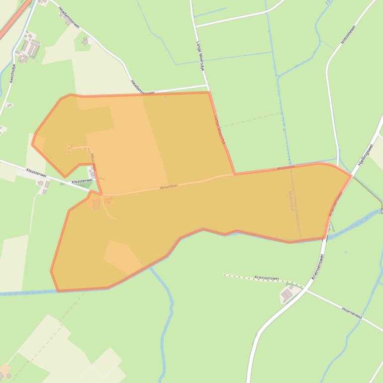 Kaart van postcodegebied 9135DG.