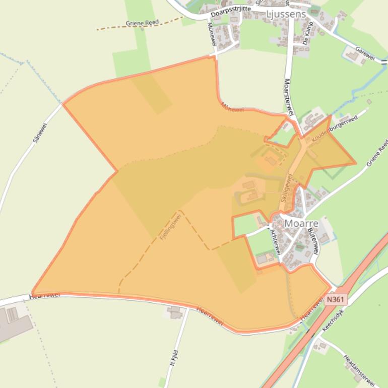 Kaart van postcodegebied 9135PH.