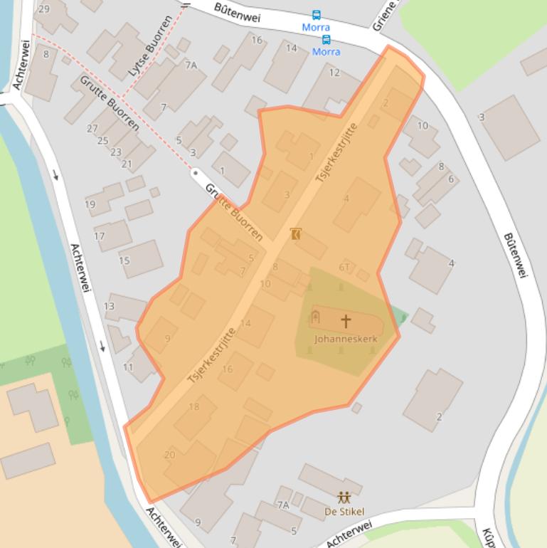 Kaart van postcodegebied 9135PK.