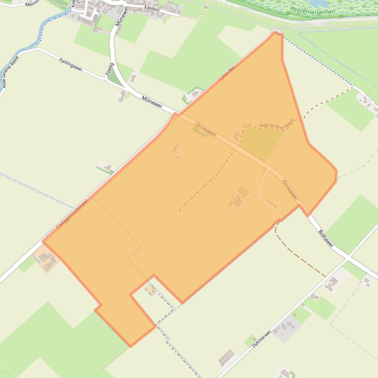 Kaart van postcodegebied 9136DG.