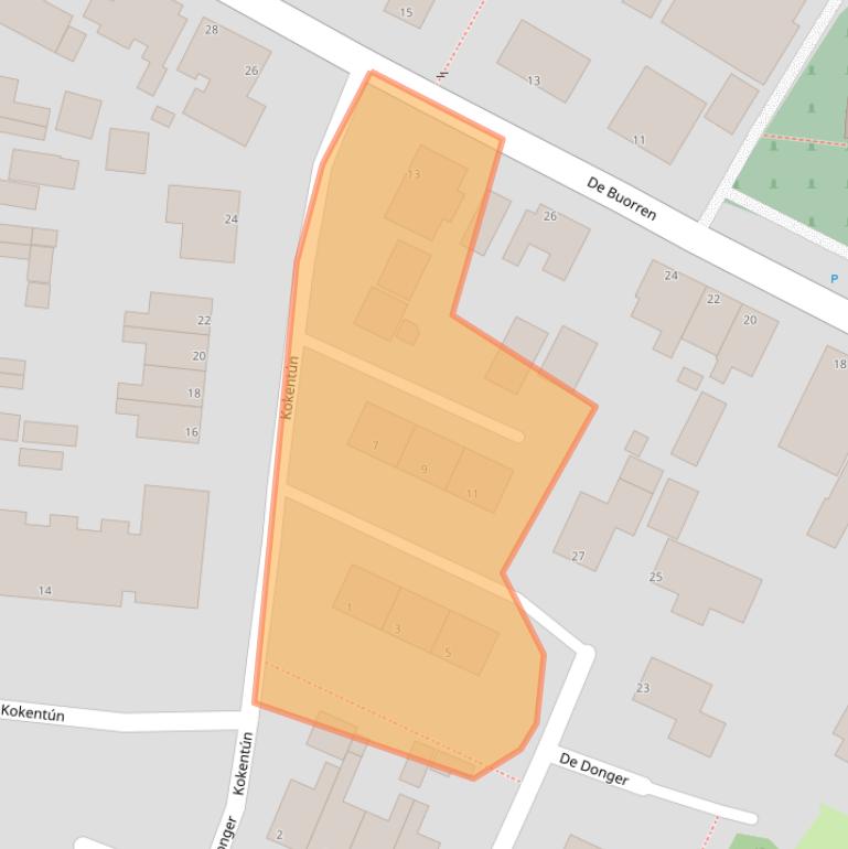 Kaart van postcodegebied 9136PR.