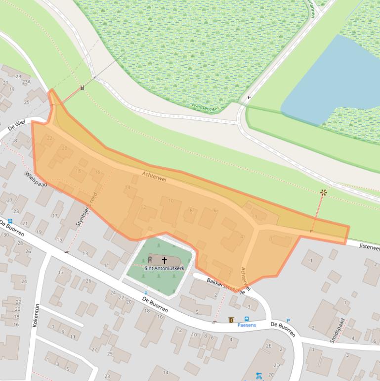 Kaart van postcodegebied 9136PX.