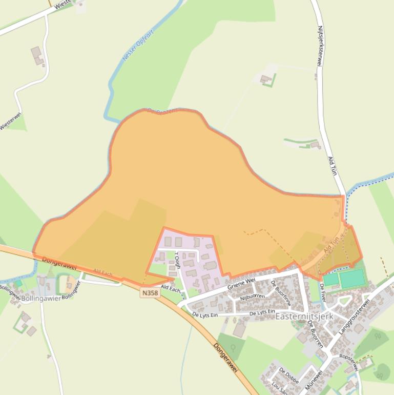 Kaart van postcodegebied 9137RX.