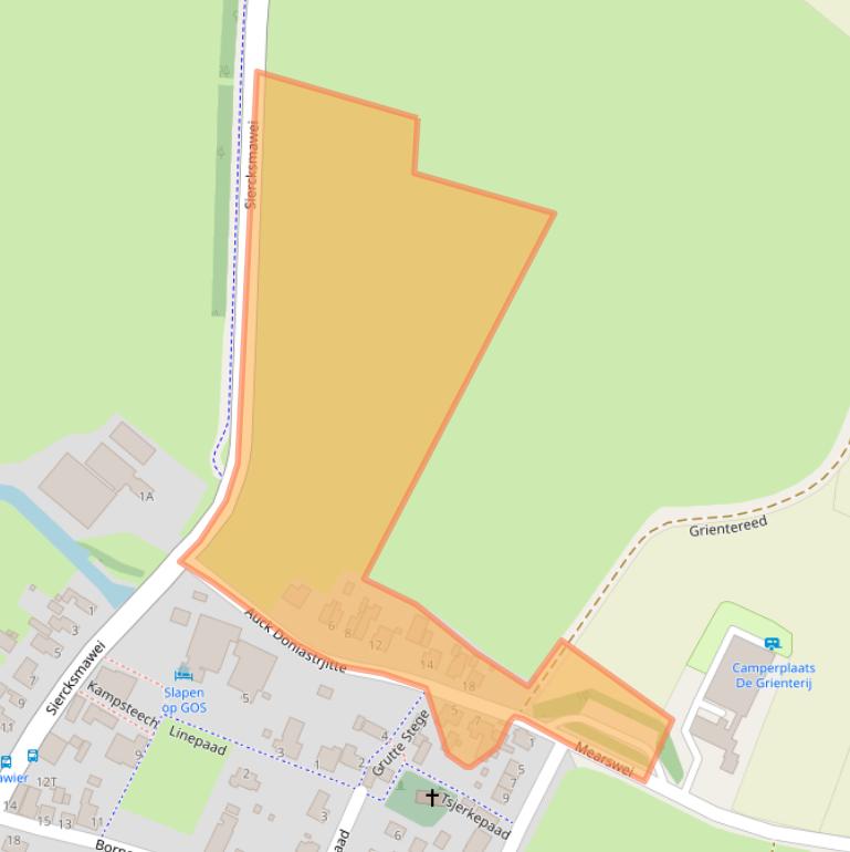 Kaart van postcodegebied 9138SK.