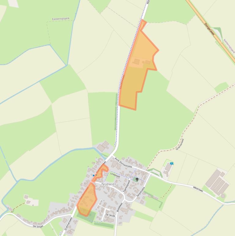 Kaart van postcodegebied 9138SX.