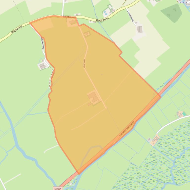 Kaart van postcodegebied 9138TG.