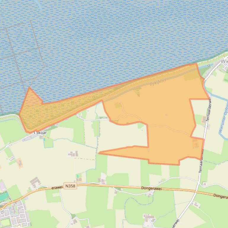 Kaart van postcodegebied 9141CB.