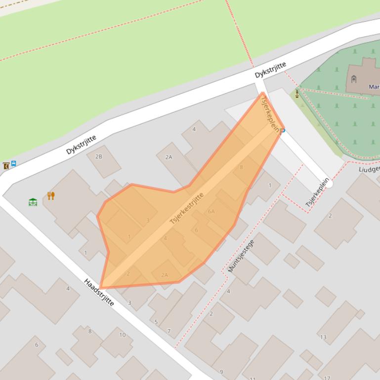 Kaart van postcodegebied 9141TT.