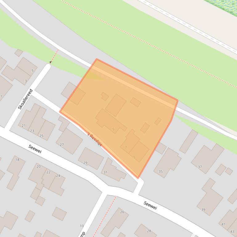 Kaart van postcodegebied 9142VW.