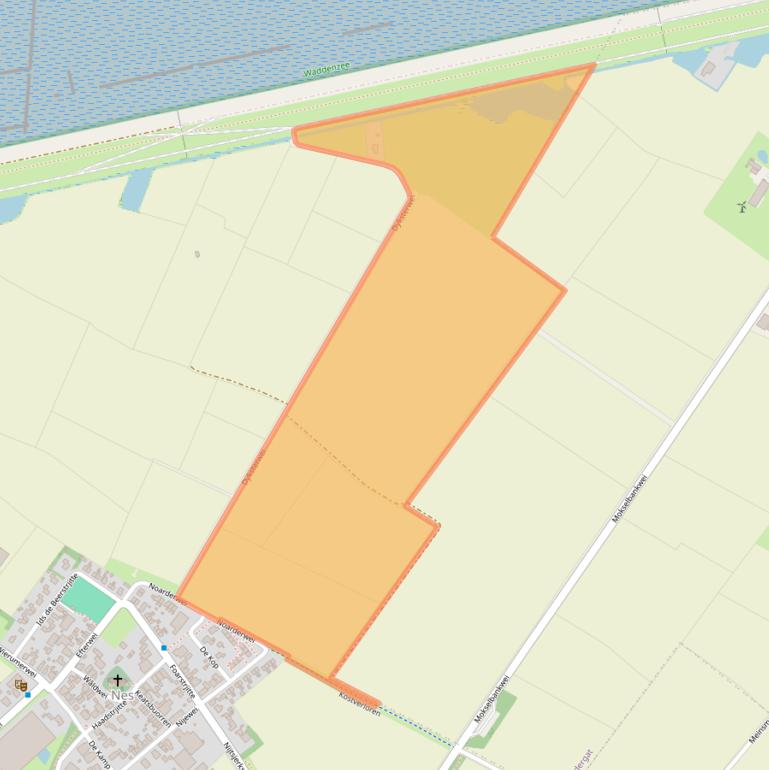 Kaart van postcodegebied 9143WD.