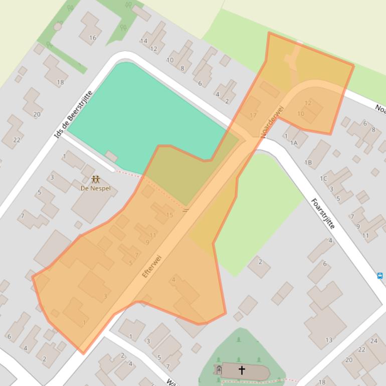 Kaart van postcodegebied 9143WE.
