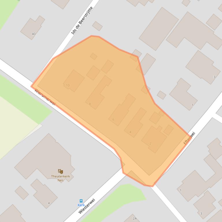 Kaart van postcodegebied 9143WH.