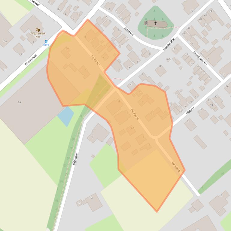 Kaart van postcodegebied 9143WK.