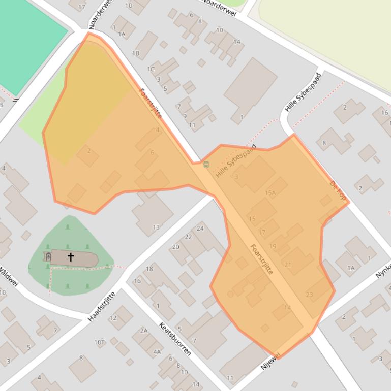 Kaart van postcodegebied 9143WR.