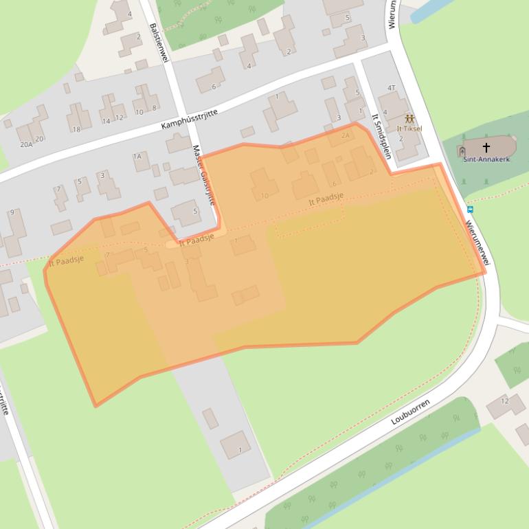 Kaart van postcodegebied 9144CN.