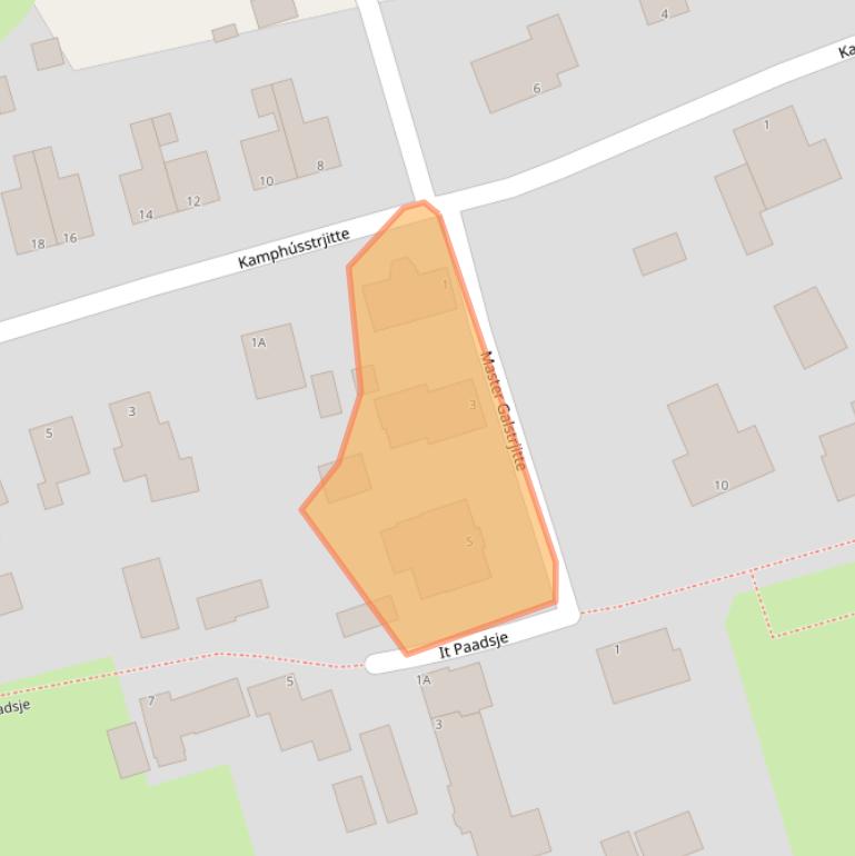 Kaart van postcodegebied 9144CP.