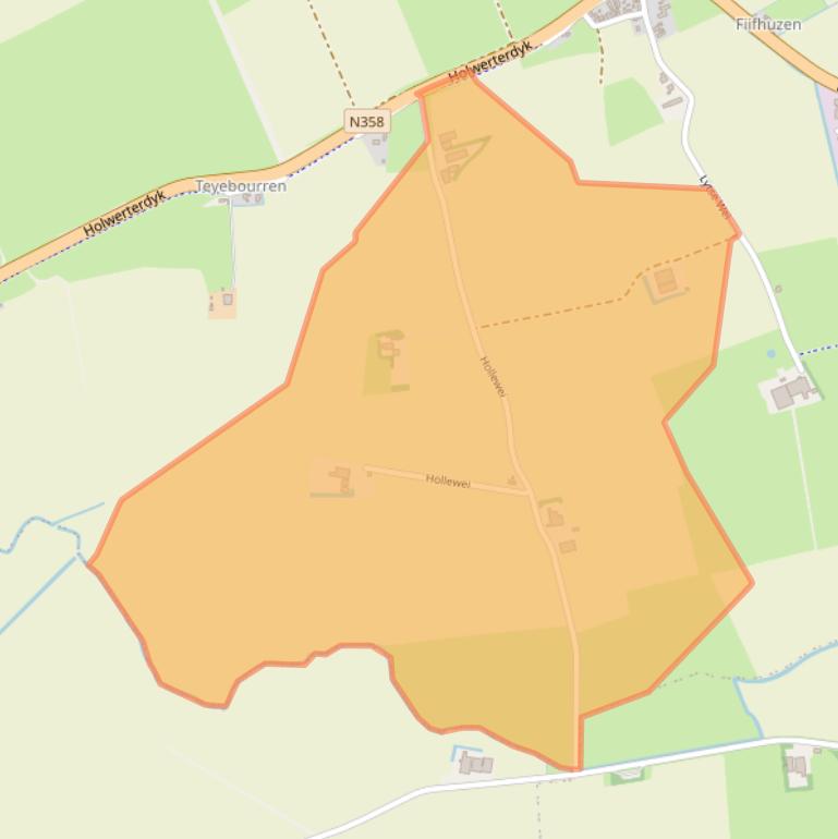 Kaart van postcodegebied 9145BC.