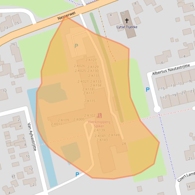 Kaart van postcodegebied 9145CG.