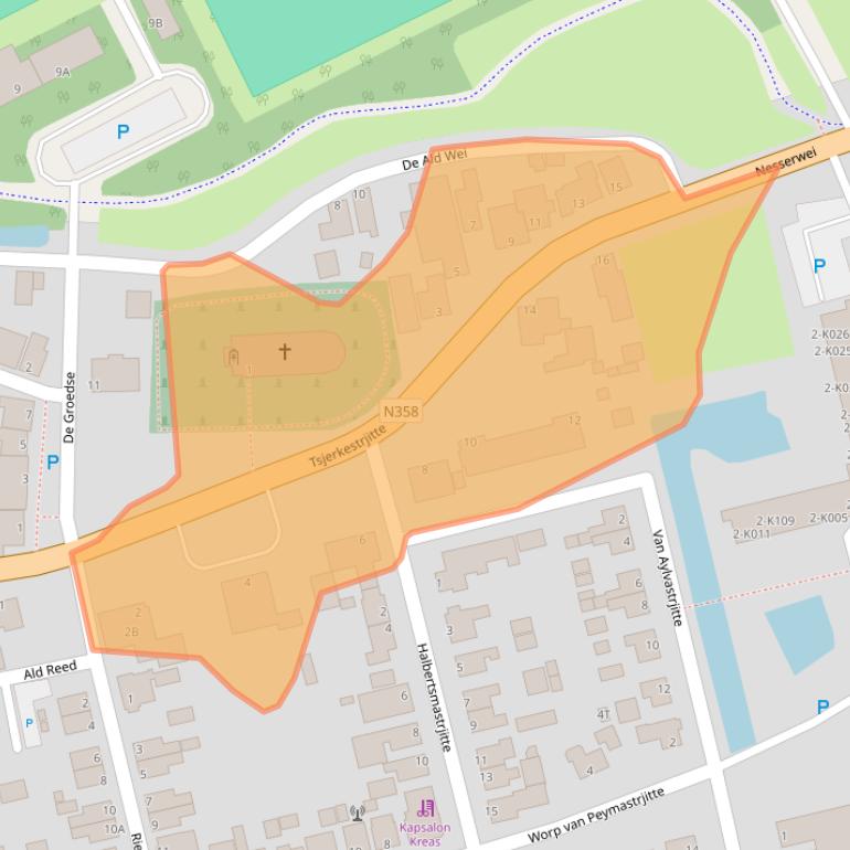 Kaart van postcodegebied 9145RE.