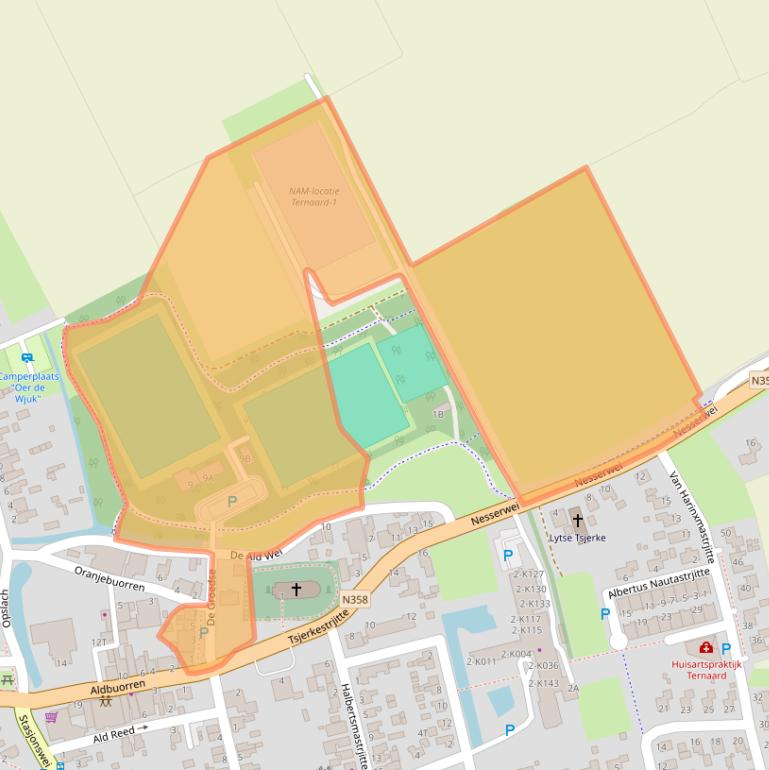 Kaart van postcodegebied 9145RG.