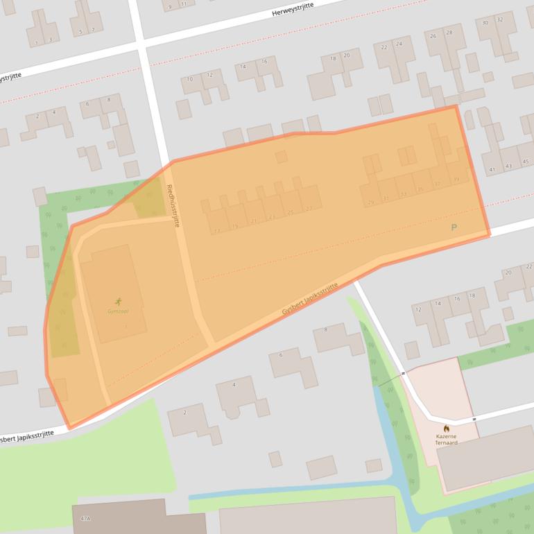 Kaart van postcodegebied 9145RT.