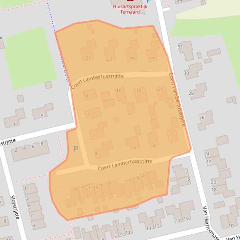 Kaart van postcodegebied 9145TB.