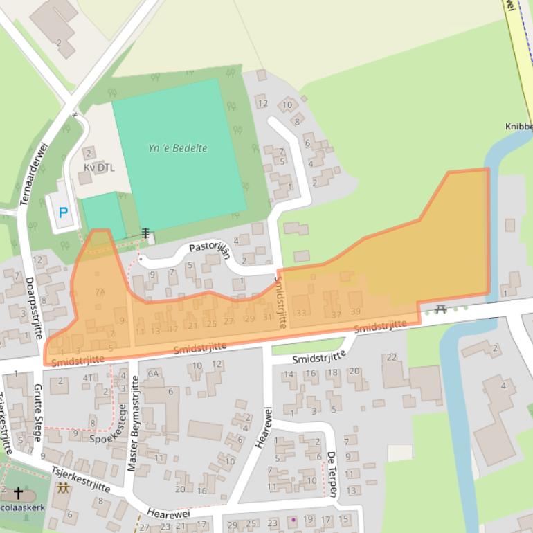 Kaart van postcodegebied 9147BJ.