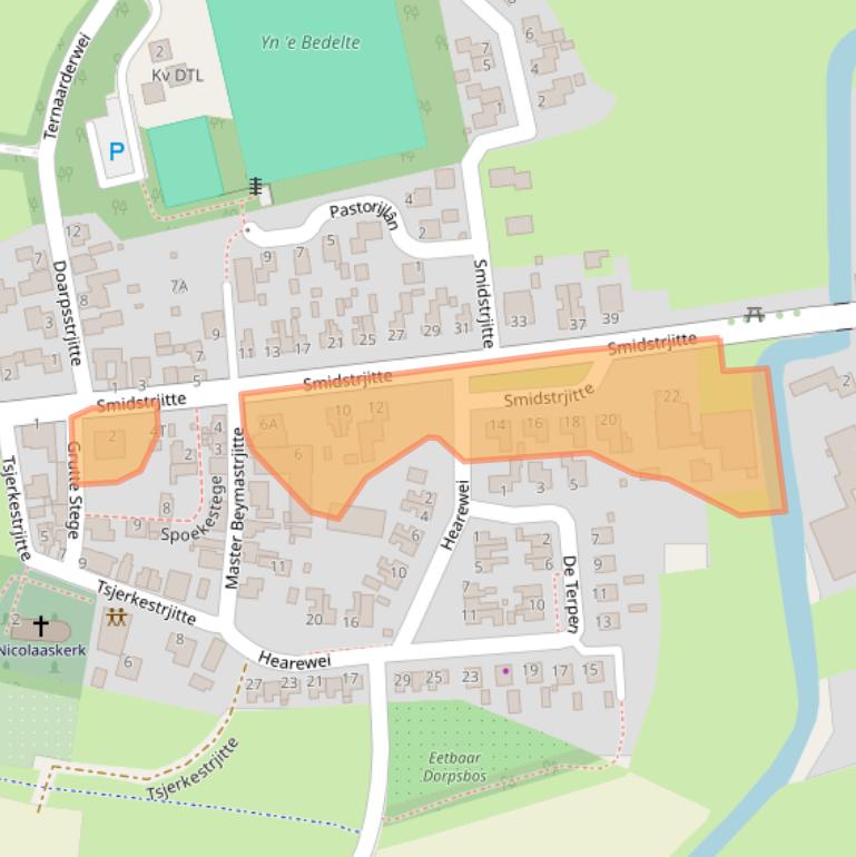Kaart van postcodegebied 9147BK.